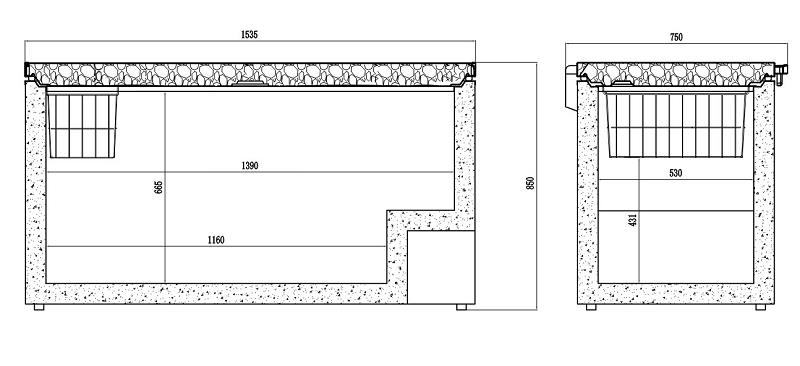 Bild 3: KBS Tiefkühltruhe Edelstahldeckel KBS 57 CNS