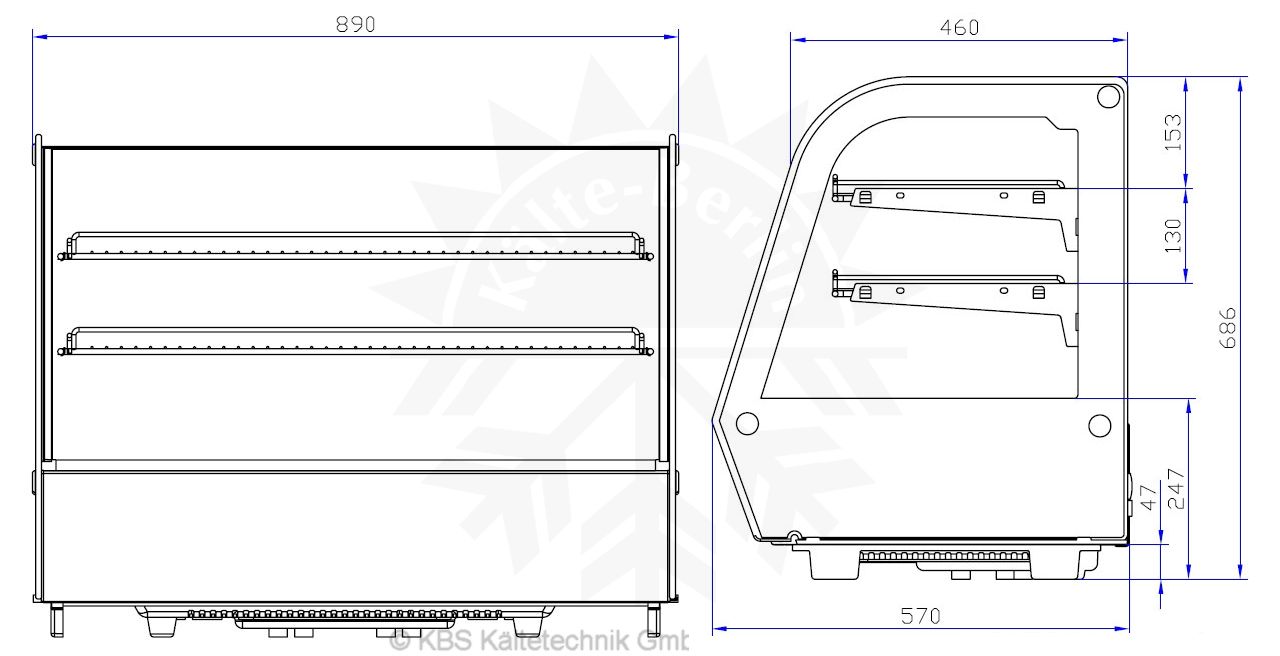 Bild 5: KBS Aufsatzkühlvitrine ASV 700
