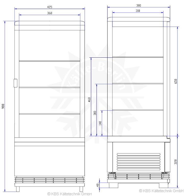 Bild 3: KBS Tischkühlvitrine RT-78 LED weiss