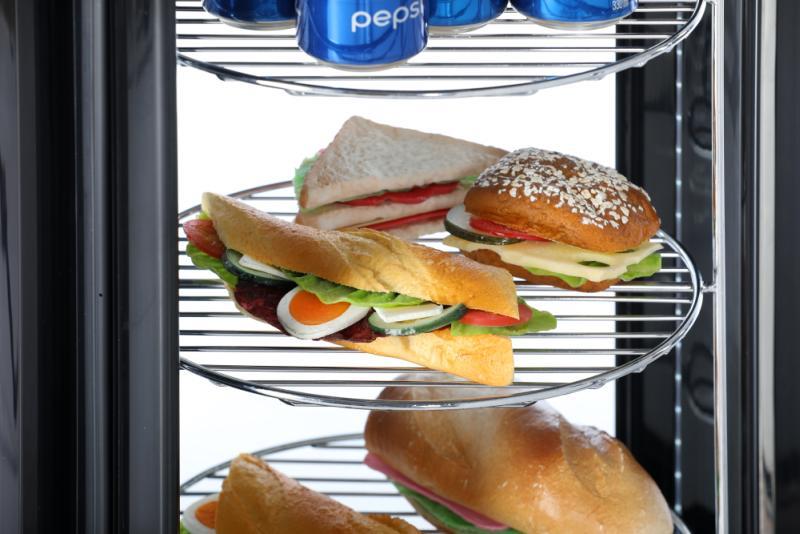 Bild 7: KBS Aufsatz-Kühlvitrine Rondo mit 4 Etagen