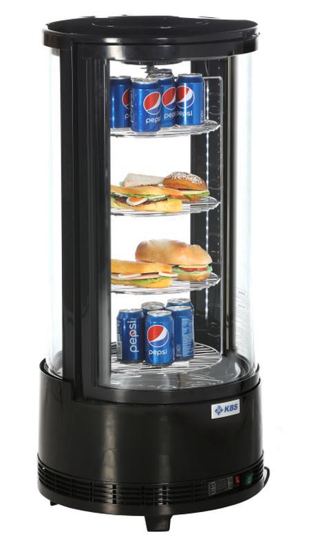 Bild 1: KBS Aufsatz-Kühlvitrine Rondo mit 4 Etagen