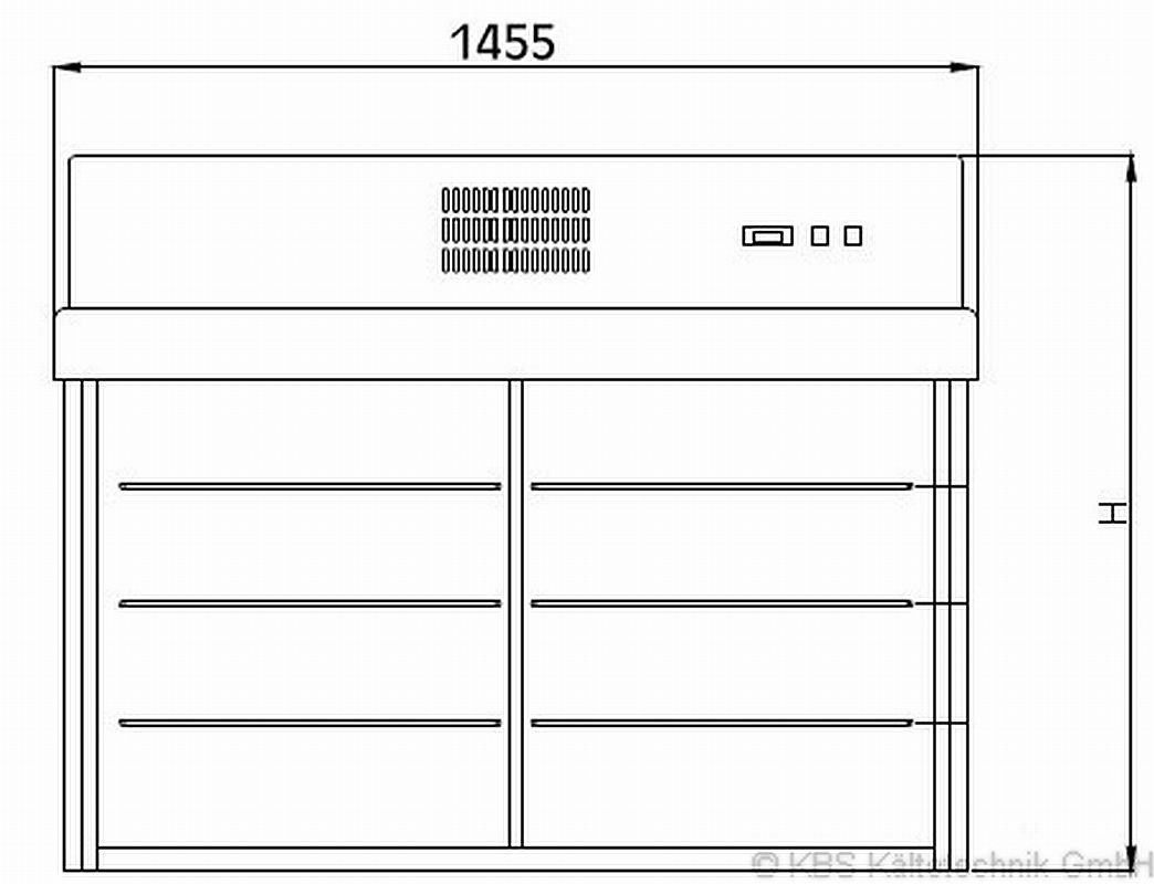 Bild 2: KBS Compact Umluft-Aufsatzkühlvitrine C-AKV 1400 SB