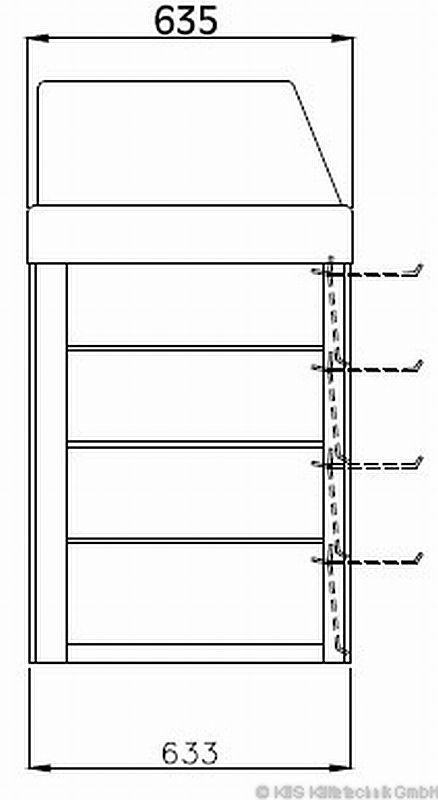 Bild 3: KBS Compact Umluft-Aufsatzkühlvitrine C-AKV 1400 SB