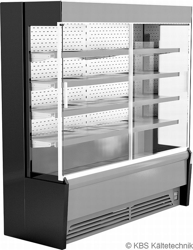 Bild 1: KBS Edelstahl Kühlregal Paros Pro 252 Schiebetüren