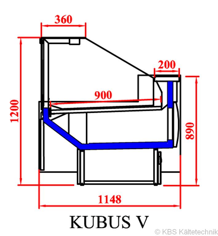 Bild 2: KBS Frischwarentheke Kühltheke Kubus 1018 U