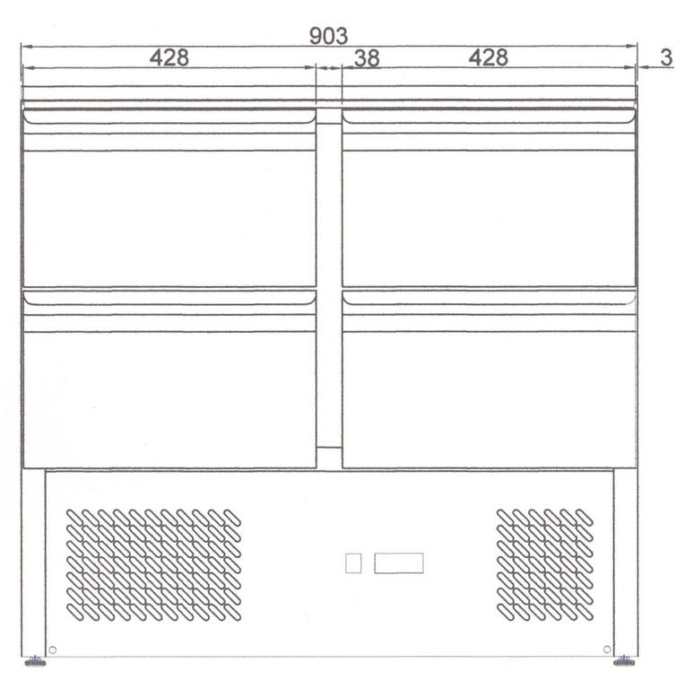 Bild 5: KBS KTM 204 Kühltisch mit 4 Schubladen