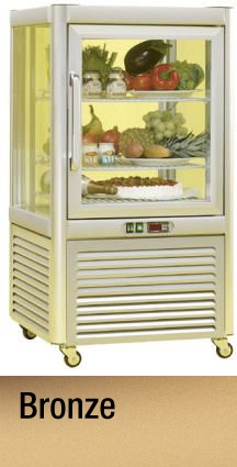 Bild 1: KBS Kühlvitrine Prisma 200 bronze TN/PF mit 3 Rosten