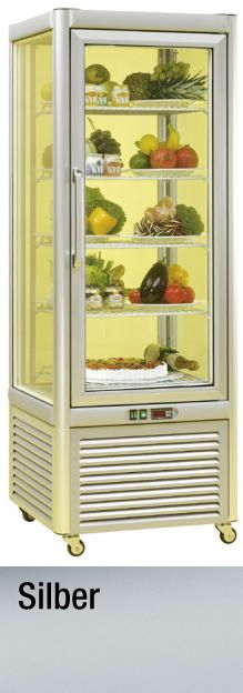 Bild 1: KBS Panoramavitrine Prisma 400 TN/PG-Silber mit Drehgestell 5 Et