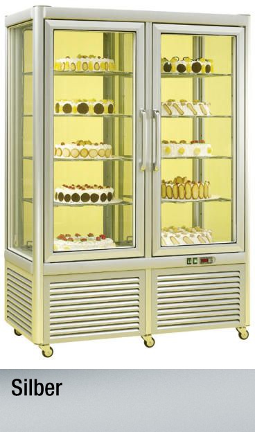 Bild 1: KBS Panoramavitrine Prisma 800 TB/PF / Silber mit 10 Verdampferr