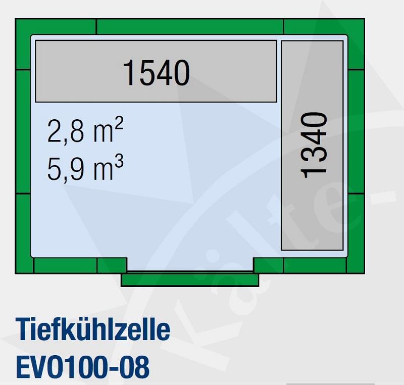 Bild 2: KBS Tiefkühlzelle EVO100-08