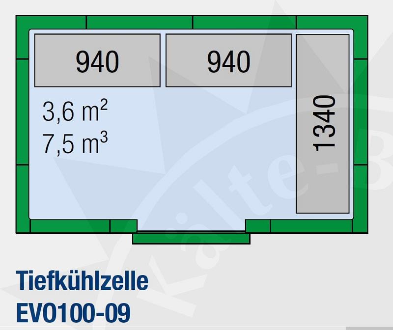 Bild 2: KBS Tiefkühlzelle EVO100-09
