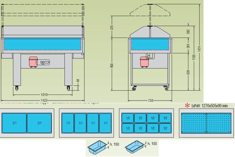 Bild 2: KBS Salatbar Delizie Nussbaum dunkel