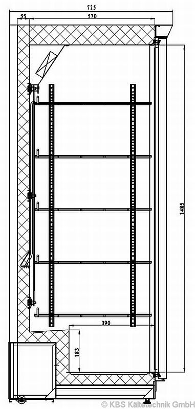 Bild 9: KBS Umluft Gewerbekühlschrank KBS 502 U