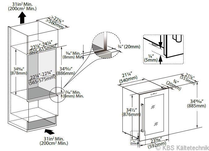 Bild 4: KBS Weinklimaschrank Einbau-Weinkühlschrank Vino 142