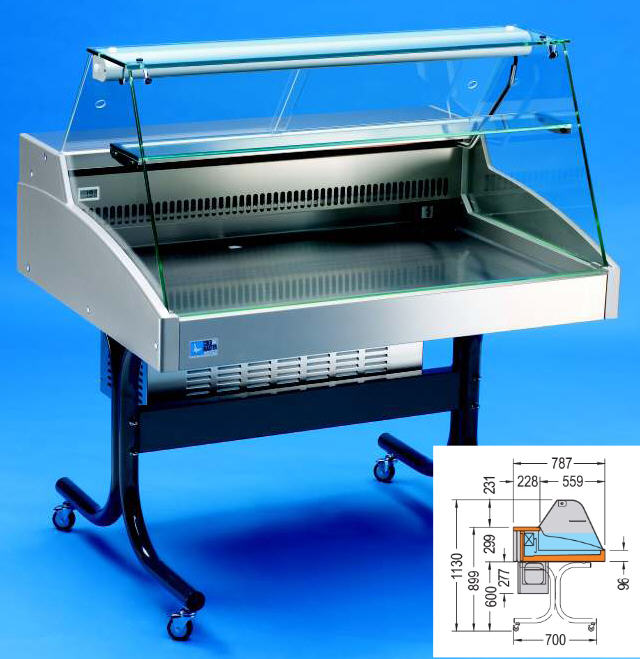 Bild 1: KBS Aufsatzkühlvitrine Fahrgestell für Delicious 75/75 C