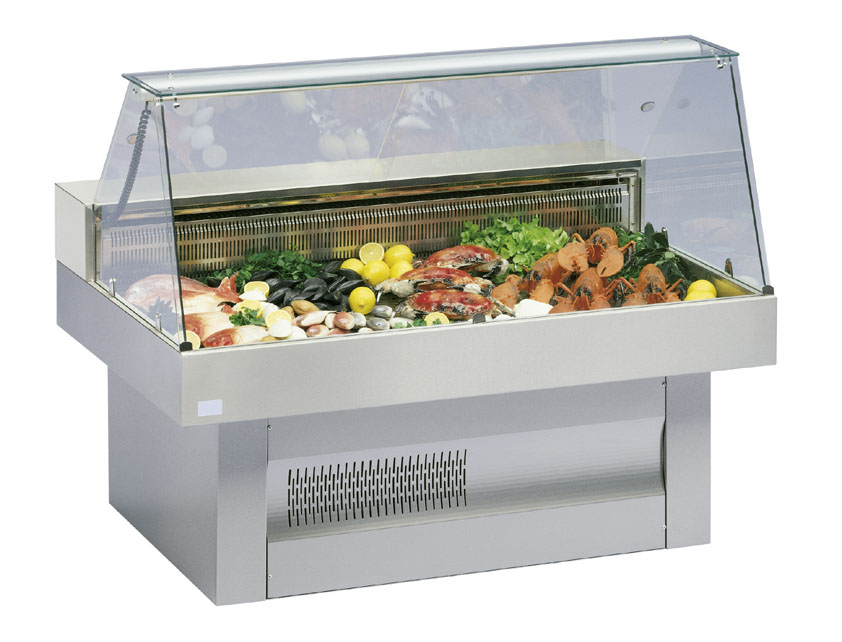 Bild 1: KBS Oceanus 150 Fischvitrine mit geradem Glasaufbau