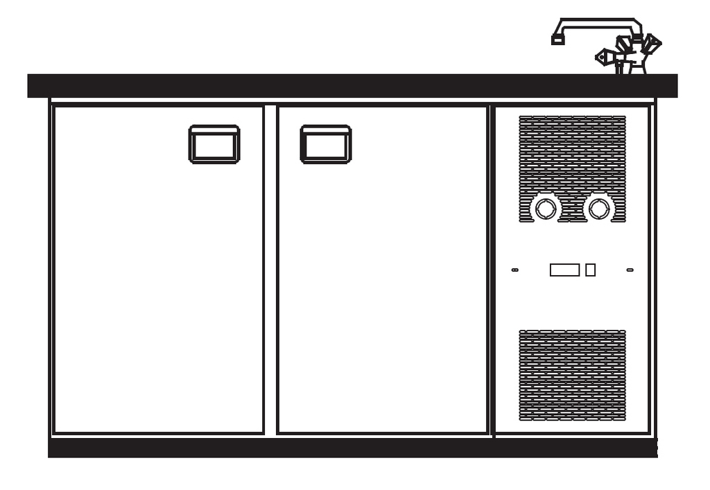 Bild 1: KBS Getränketheke Paris 1 Becken rechts ohne Abdeckung