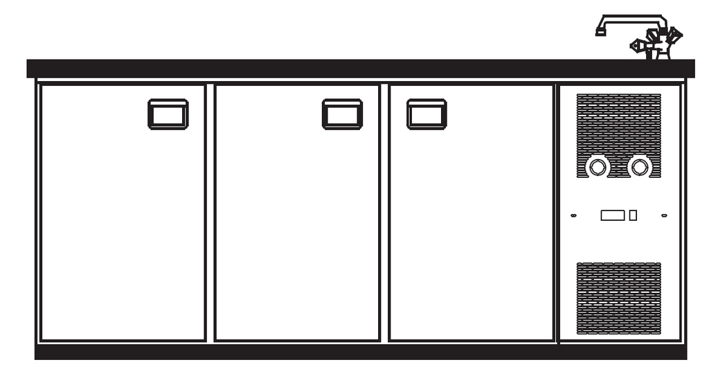 Bild 1: KBS Getränketheke London 1 Becken rechts ohne Abdeckung