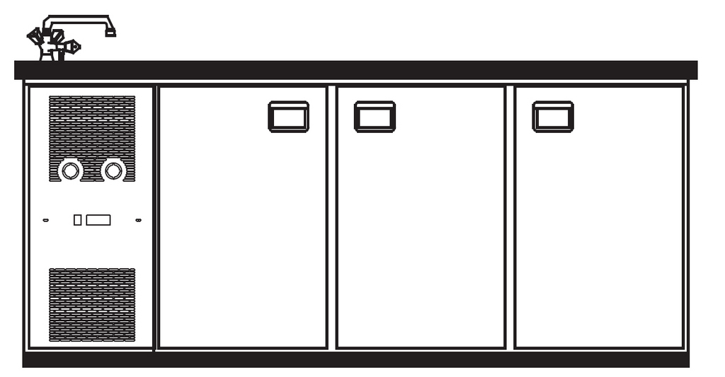 Bild 1: KBS Getränketheke London 1 Becken links ohne Abdeckung