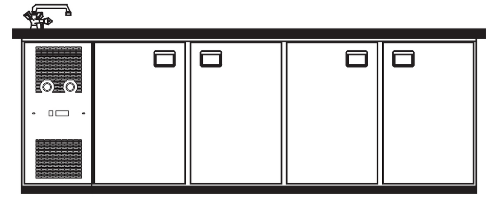 Bild 1: KBS Getränketheke Palermo 1 Becken links ohne Abdeckung