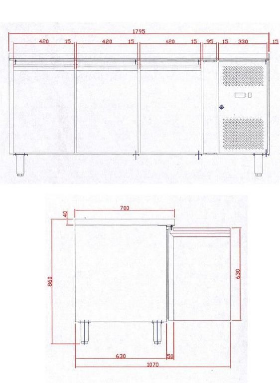 Bild 3: KBS Kühltisch KT 310 mit 3 Türen