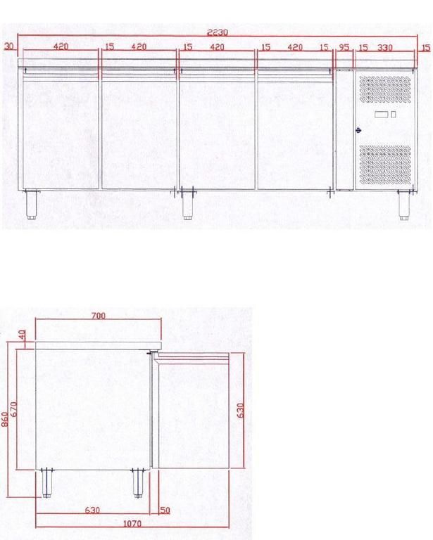 Bild 3: KBS Kühltisch KT 410 mit 4 Türen