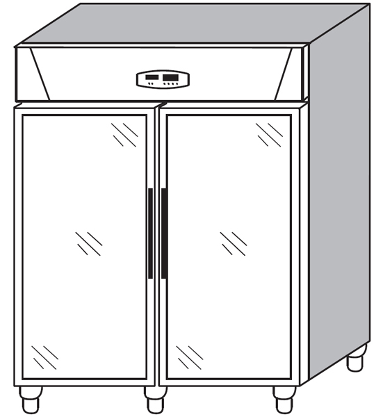 Bild 1: KBS Kühlschrank Gewerbekühlschrank KU 1412 G