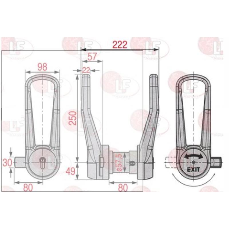 Bild 3: Verschluss links für Kühlzelle 80mm