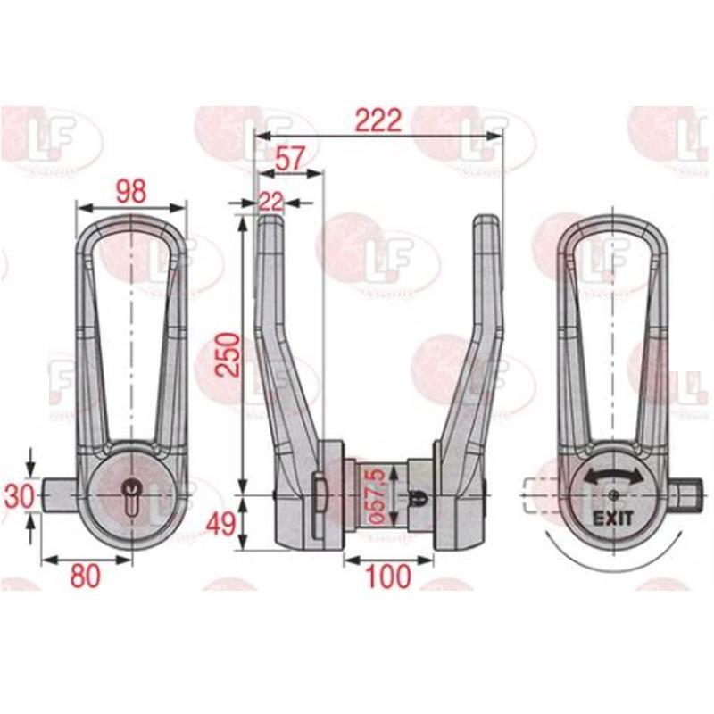 Bild 3: Verschluss links für Kühlzelle 100mm