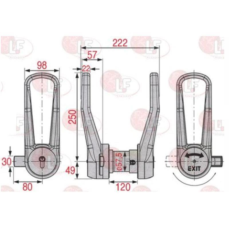 Bild 3: Verschluss links für Kühlzelle 120mm