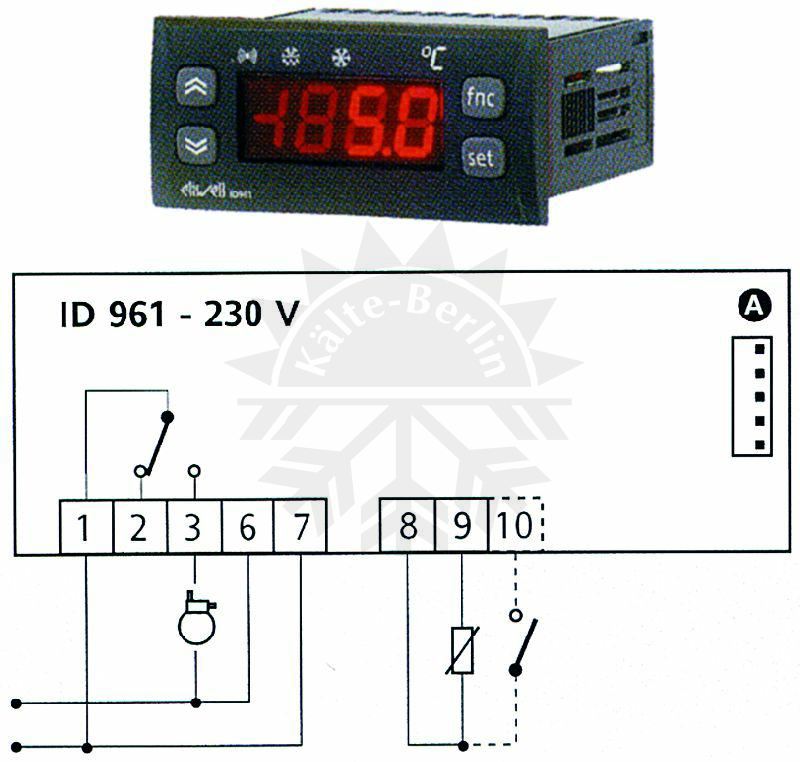 Bild 1: Elektronisches Digital Thermostat Eliwell ID961 230V 15A NTC/PTC
