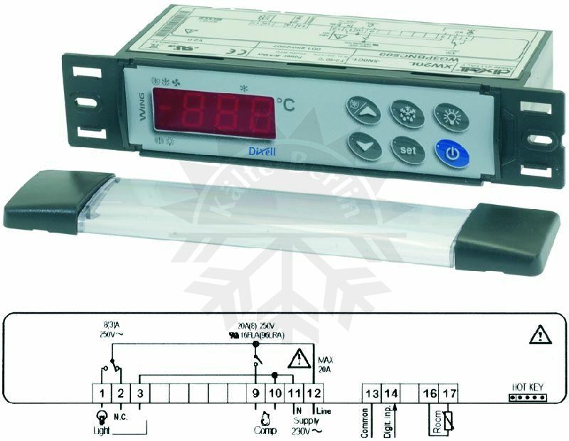 Bild 1: Digitales Thermostat Dixell XW20L-5N0C1 230V