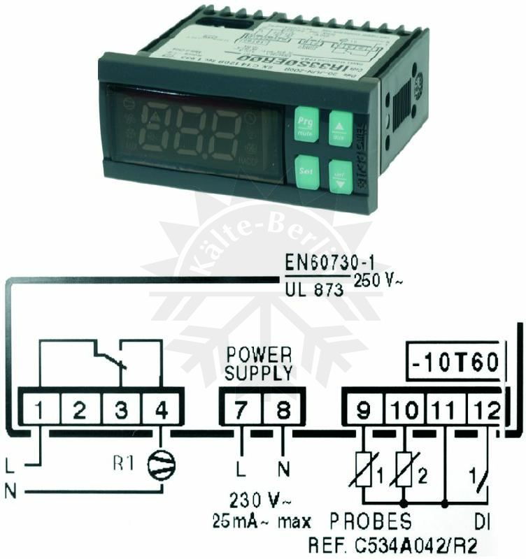 Bild 1: Elektronisches Thermostat Carel IR33S0ER00 230V NTC