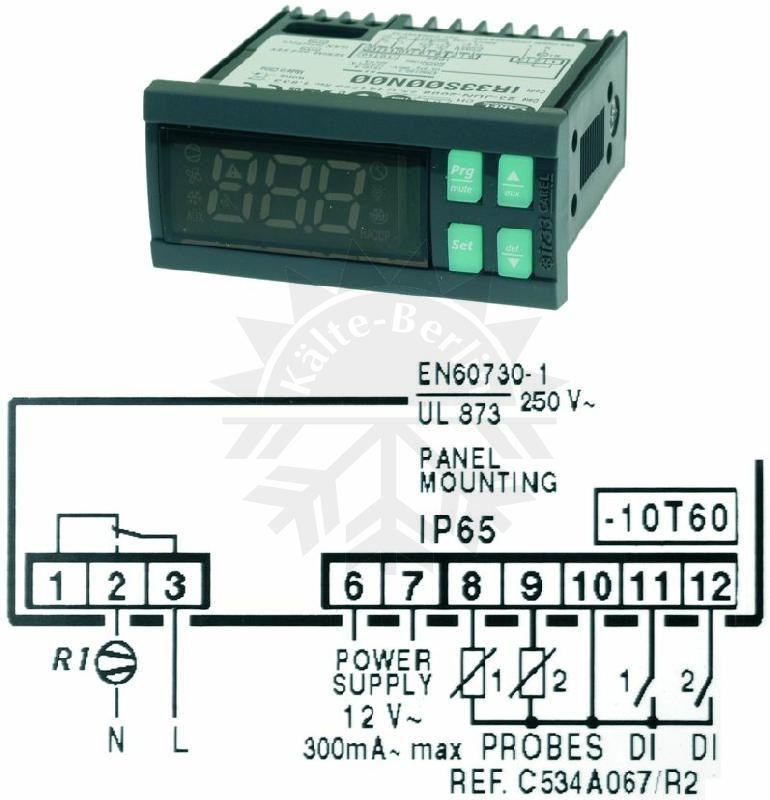 Bild 1: Elektronisches Thermostat Carel IR33S00N00 12Vac NTC
