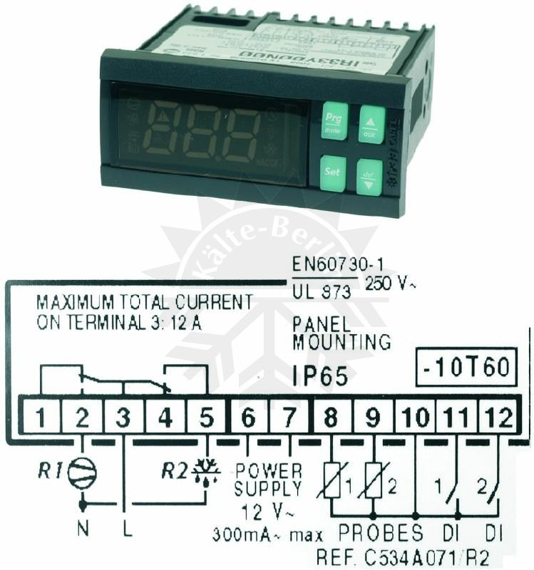 Bild 1: Elektronisches Thermostat Carel IR33Y00N00 12Vac NTC