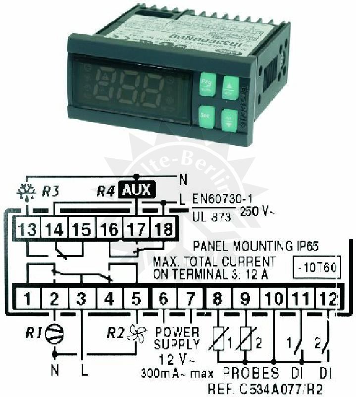 Bild 1: Elektronisches Thermostat Carel IR33C00N00 12Vac NTC