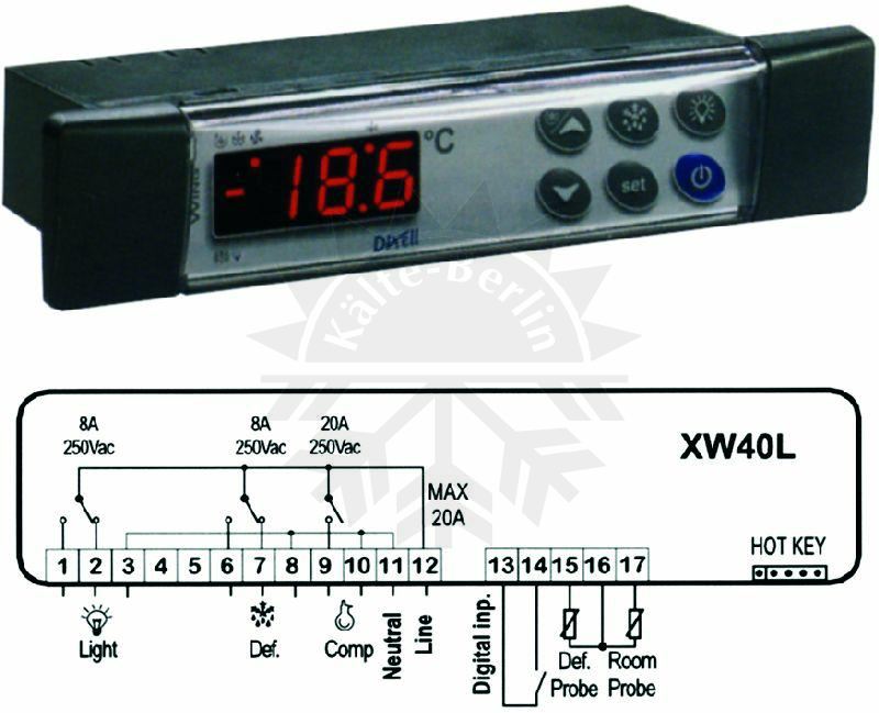Bild 1: Digitales Thermostat Dixell XW40L-5N0C1