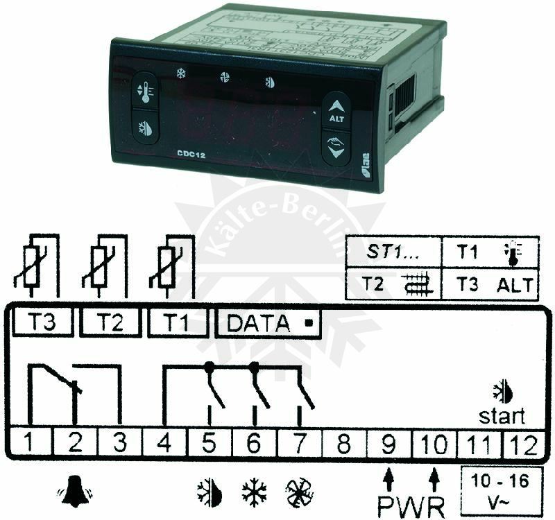 Bild 1: Digital LAE Thermostat CDC123T1R3L 12V PTC