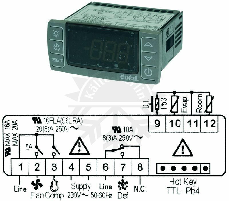 Bild 1: Digitales Thermostat Dixell XR60CX-5N0C1 230V