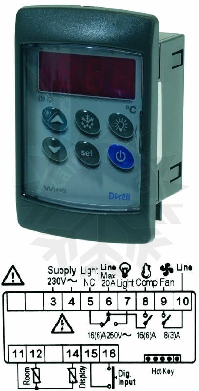 Bild 1: Digitales Thermostat Dixell XW35VS-5N0C0 230V