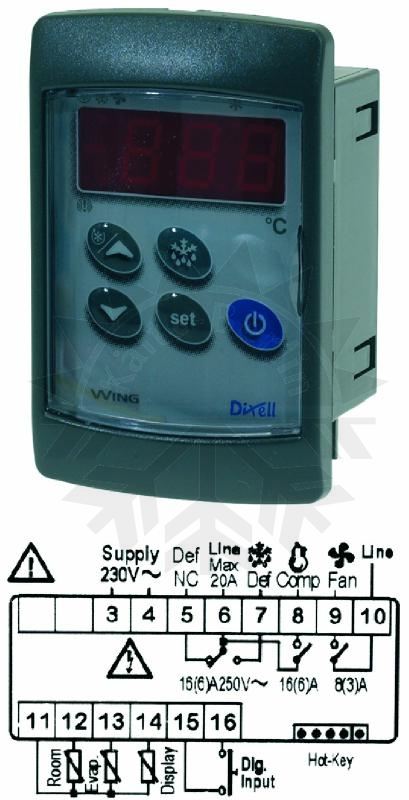 Bild 1: Digitales Thermostat Dixell XW60VS-5N0C0 230V