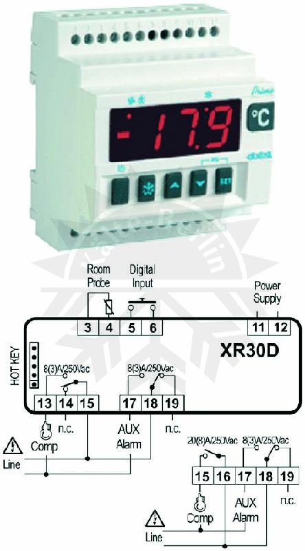 Bild 1: Digitales Thermostat Dixell XR30D-5N0C1 230V