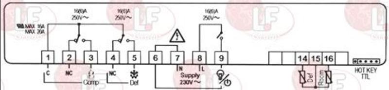 Bild 3: Kühlstellenregler DIXELL XW40L-5L0D8-X