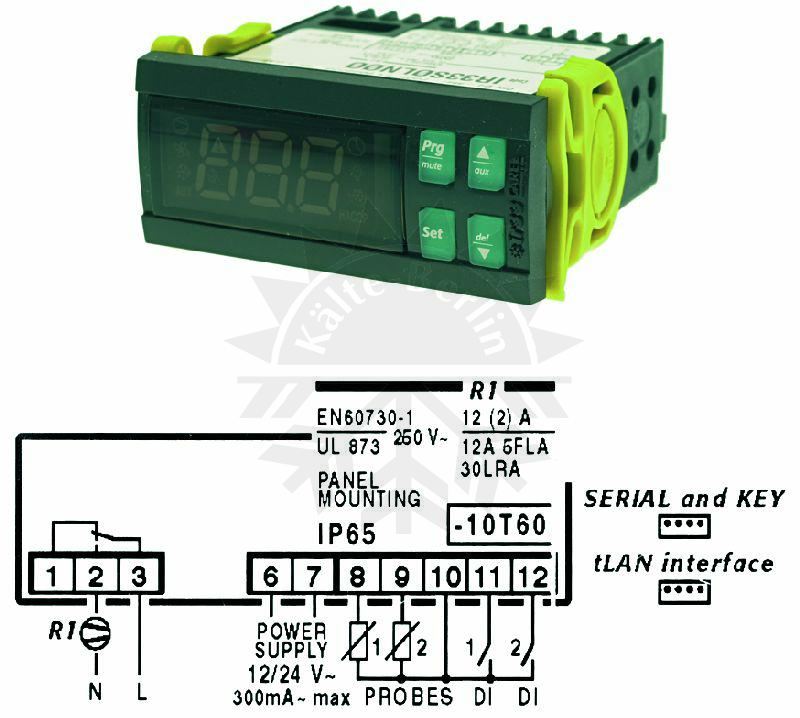 Bild 1: Elektronisches Thermostat Carel IR33S0LN00 12-24Vac NTC