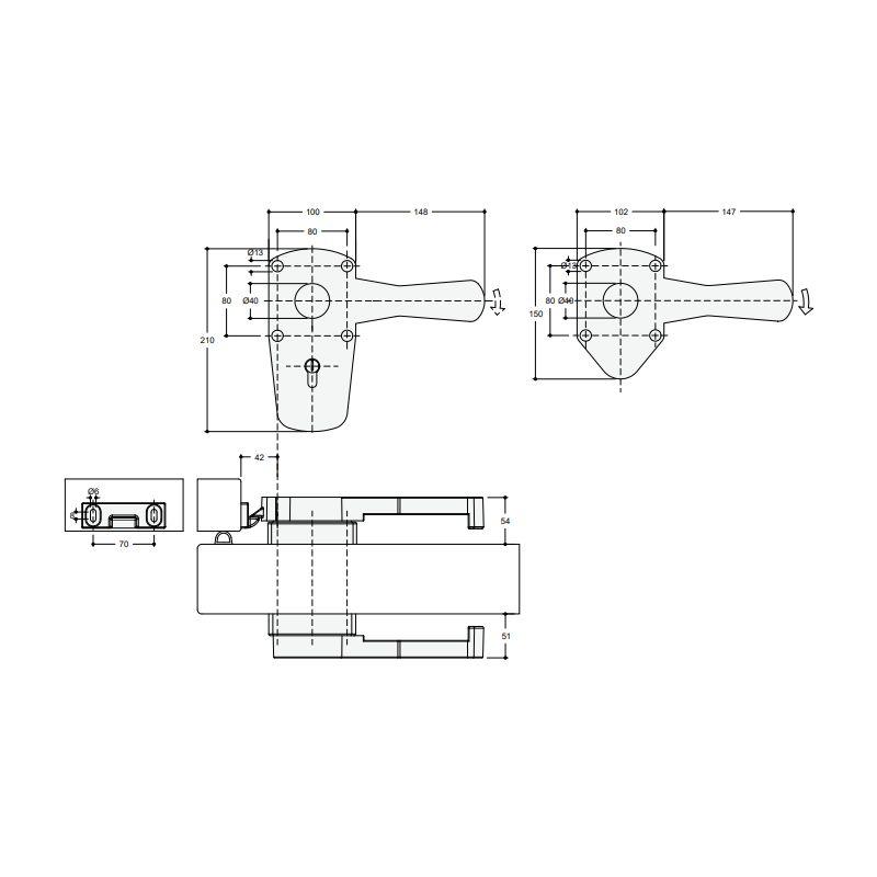 Bild 4: Verschluß für Kühlzelle 4225 rechts