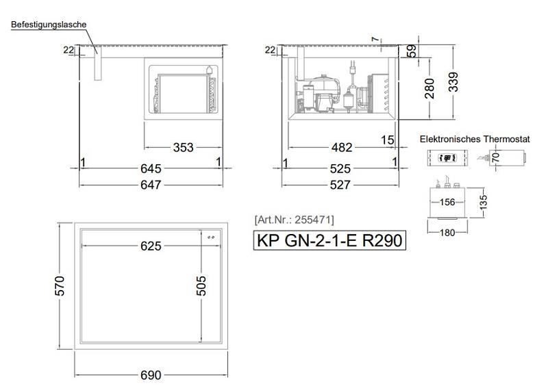 Bild 2: Nordcap Kühlplatte KP-GN 2/1, steckerfertig