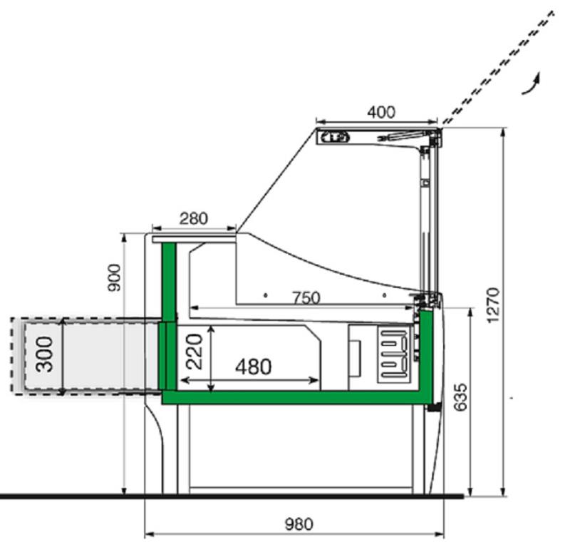Bild 7: KBS Umluft Frischwarentheke Delio-3 150 U