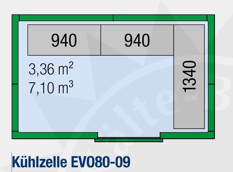 Bild 2: KBS Kühlzelle mit Boden EVO80-09