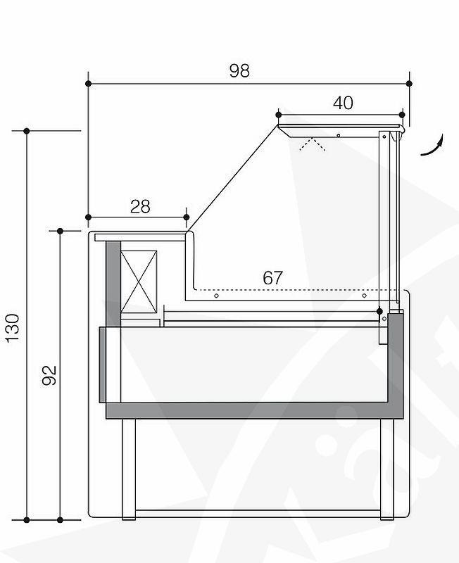 Bild 7: KBS Freikühltheke mit statischer Kühlung Delio-3 250 S