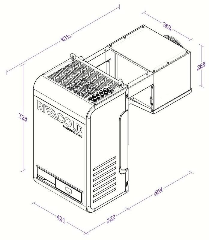 Bild 4: Rivacold Huckepackaggregat NK BEWS251MA05P11